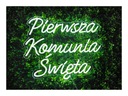 Светодиодная надпись ПЕРВОЕ СВЯТОЕ ПРИЧАСТИЕ, с подсветкой, 60 х 47,5 см