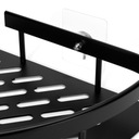 Rohová polica LUSAKA čierna do kúpeľne Výška nábytku 5.5 cm