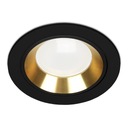 Встраиваемый круглый галогенный потолочный светильник с черным и золотым светодиодом.