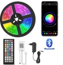 Светодиодная лента RGB5050, 10 м, набор Bluetooth, приложение, пульт дистанционного управления, музыкальный таймер, 12 В