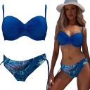 ЖЕНСКИЙ КУПАЛЬНИК ИЗ ДВУХ ЧАСТЕЙ ПУШ-АП, С УТЕПЛКОЙ, РАЗМЕР 70E