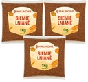 ZESTAW SIEMIĘ LNIANE ZIARNO 3x1kg BRĄZOWE DOSKONAŁE JAKOŚĆ PREMIUM
