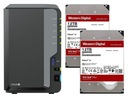 Synology DS224+ 6 ГБ ОЗУ + 2 диска WD Red Plus по 12 ТБ