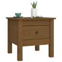 vidaXL Bočný stolík, medovo hnedá, 40x40x39 cm, masívne borovicové drevo Šírka nábytku 40 cm