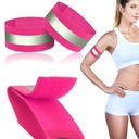 2 регулируемых светоотражающих ленты, светоотражающий браслет для бега, розовая липучка