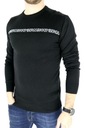 BIKKEMBERGS pánsky sveter čierny nápis SWBB03 L