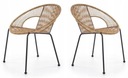 САДОВЫЙ СТУЛ ИЗ СИНТЕТИЧЕСКОГО РОТАНГА - комплект из 2 шт.