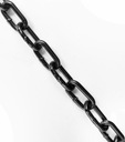 CZARNY połysk łańcuch fi 4mm 17x30mm 1mb stalowy