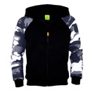 ЧЕРНАЯ ХУДИ + СЕРЫЕ РУКАВА КАМУФЛЯЖНЫЕ 164