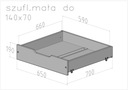 Dvojité zásuvky pre postele 140x70 NIKOLA a ZOSIA Kód výrobcu 10475876074