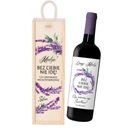 Лейбл вина коробки просьба свидетельствовать о лаванде