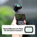 Черный диффузионно-диффузионный фильтр 1/4 для DJI Osmo Pocket 3 HD MC Nano X K&F