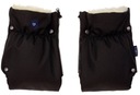 Двухсекционные шерстяные муфты для колясок Zaffiro, черные