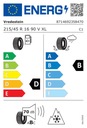 4x CELOROČNÁ PNEUMATIKA 215/45R16 Vredestein Quatrac Profil pneumatík 45