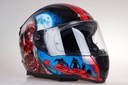 KASK MOTOCYKLOWY LS2 FF353 RAPID II ZOMBIE blue red ECE 22.06