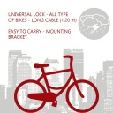 П-Образні Замки Master Lock Чорний U-Lock 210Mm