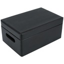Черный деревянный ящик с ручками 30х20х14 см.