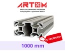 Алюминиевый строительный профиль 40х80 1000мм