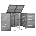 КРЫШКА ДЛЯ 2 МУСОРНЫХ КОРЗИН 138X775X1155 НЕРЖАВЕЮЩАЯ СТАЛЬ
