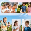 2x Рація для дітей Walkie Talkie камерою РОЖЕВО-СИНІ