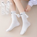 Magnetické ponožky plyšáky pre páry darček módne univerzálne biele Dominujúci vzor iný vzor