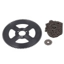MINI KIT ZEBATEK CHAÎNES MOTOCYCLETTE ACIER 25H 15T AVANT 80T ARRIÈRE 146 LINKphoto 10