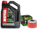 ФИЛЬТР HF112 + КОМПЛЕКТ МАСЛА MOTUL 5100 10W40 4L HONDA KAWASAKI SUZUKI POLARIS