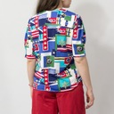 Námornícka košeľa Vintage roky 80's/90's prázdninová dámska XL Dominujúca farba viacfarebná