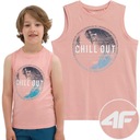 ФУТБОЛКА ДЛЯ МАЛЬЧИКОВ 4F, ТОП ИЗ ХЛОПКА БЕЗ РУКАВОВ