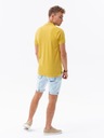 Мужская трикотажная рубашка-поло пике, желтая S1374 M