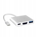 АДАПТЕР USB C HDMI+USB 3.0+PD 4K-ХАБ MacBook 3-в-1