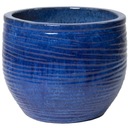 Горшок для яиц с глазурованным выступом Fal. Синий 34х29см