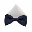 ГАЛСТУК-БАБОЧКА ПРИЧИНЕНИЯ, ТЕМНО-СИНИЙ ГАЛСТУК-БАБОЧКА С БЕЛОЙ КАРМАННОЙ КЛЕТКОЙ