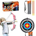 СВЕТЯЩИЙСЯ СВЕТЯЩИЙСЯ ЛУК, 3 СТРЕЛЫ, ЩИТ, КОЛЧАН, НАБОР ДЛЯ СТРЕЛЬБЫ ДЛЯ ДЕВОЧЕК, БЕЗОПАСНЫЙ