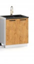 КУХОННЫЙ ШКАФ ПОД РАКОВИНОЙ, 80 см, ДУБ ВОТАН