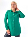 Zielona koszula z imitacją kieszeni Plus Size 50 Marka inna
