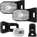 2 СВЕТОДИОДНЫХ ГАБАРИТНЫХ ФОНАРА 12-36 В БЕЛОГО С ОТРАЖАТЕЛЕМ FRISTOM ЗАГОРОДНЫЙ КРОНШТЕЙН