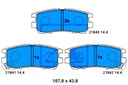 PADS BRAKE MITSUBISHI PAJERO II 2.4-3.5 12.9 photo 2 - milautoparts-fr.ukrlive.com