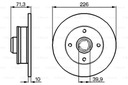 DISCOS ZAPATAS PARTE TRASERA BOSCH VW GOLF IV CABRIOLET 1.8 