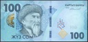 $ Kirgistan 100 SOM P-36a UNC 2023 Kraj inny