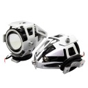 2X HALOGENS MOTORCYCLE HEADLIGHTS GRILLES RING LED SNLINY  photo 6