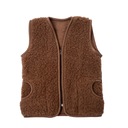 ЖИЛЕТ ИЗ ШЕРСТИ МЕРИНОСА, КОРИЧНЕВЫЙ, 1-3 года