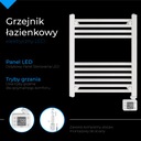 KOUPELNOVÝ RADIÁTOR ELEKTRICKÝ SUŠÁK ŽEBŘÍK PROGRAMÁTOR TERMOSTAT LED Hloubka 5.4 mm