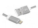 Lexton USB - Lightning-кабель типа USB для Apple iPhone, 2 м, серебряная оплетка