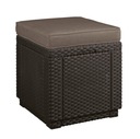 Sedadlo s vankúšom Keter Cube hnedé s funkciou úložného priestoru pohodlné odolné Kód výrobcu 258810