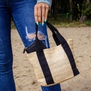 RETRO taška dámska slamená kabelka BOHO béžová Hlavný materiál tkanina