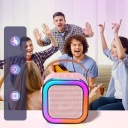 КАРАОКЕ ДИНАМІК 2 МІКРОФОНИ RGB BLUETOOTH USB ПОРТАТИВНИЙ MINI JACK КОМПЛЕКТ