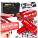 MONEY GUN STRZELANIE PLIK PIENIĘDZY BANKNOTY SPUST DLA MAŁEGO BOGACZA