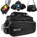 ВЕЛОСИПЕДНАЯ СУМКА ДЛЯ БАГАЖНИКА, БОЛЬШАЯ, 10 Л, С РЕМНЕМ, ВОДОНЕПРОНИЦАЕМАЯ, 3 ОТДЕЛЕНИЯ