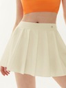 ГИБКАЯ КЛАССИЧЕСКАЯ ТЕННИСНАЯ ЮБКА GLOWMODE XS КРЕМОВЫЕ СПОРТИВНЫЕ ШОРТЫ